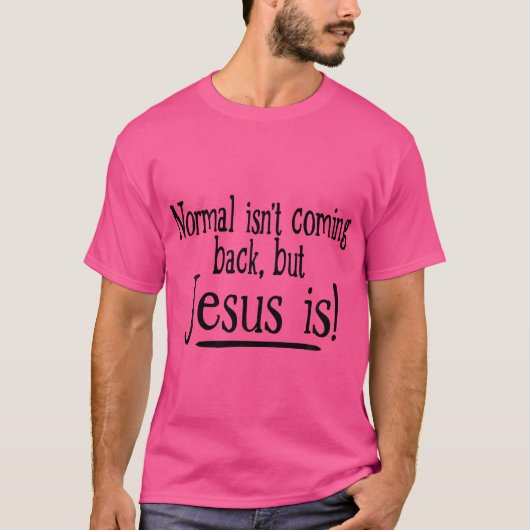 普通は後ろ来に戻らず、イエスは Tシャツ (正面)