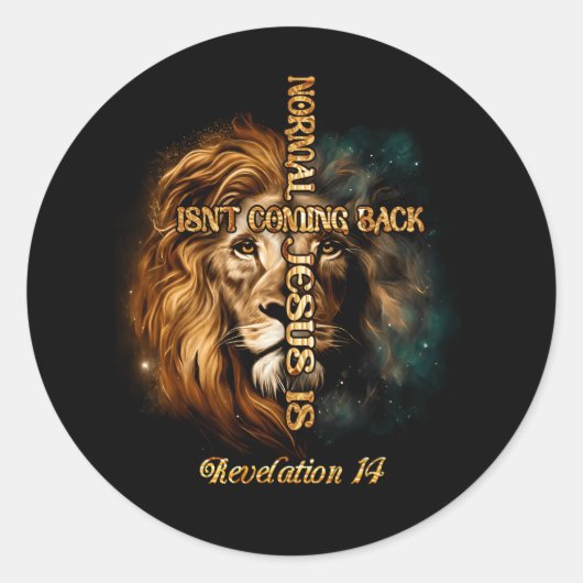 普通は背来が無いがイエスはキリストを越える ラウンドシール (正面)