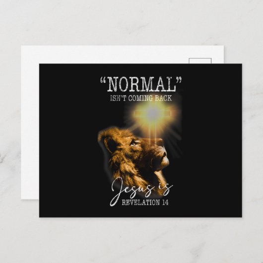 普通は背来が無いがイエスはキリストを越える 案内ポストカード (正面/裏面)