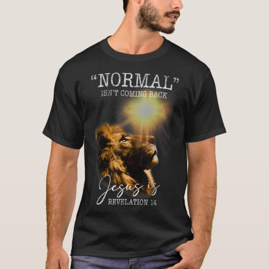 普通は背来が無いがイエスはキリストを越える Tシャツ (正面)