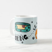 普通は退屈でパディシットでかわいい眠い猫のマグカップ コーヒーマグカップ (正面左)