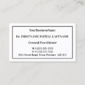 普通医療プロフェッショナル名刺 名刺 (正面)