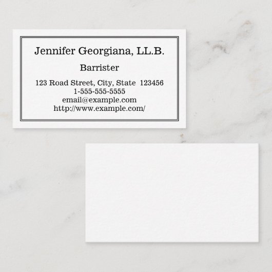 普通弁護士の名刺 名刺 (正面/裏面)