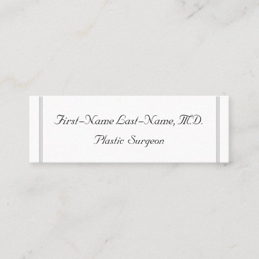 普通整形外科ビジネスカード スキニー名刺 (正面)