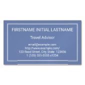 普通旅行アドバイザー磁気ビジネスカード マグネット名刺 (正面)