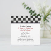 普通消防車のバースデーパーティ招待状 招待状 (スタンド正面)