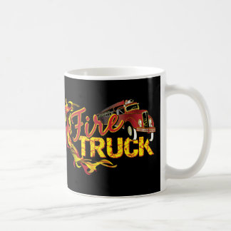 普通消防車のマグ コーヒーマグカップ