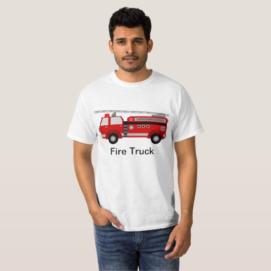 普通消防車のTシャツ Tシャツ (正面フル)