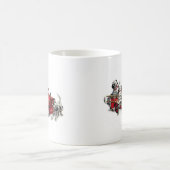 普通消防車を持つDalmatian子犬 コーヒーマグカップ (中央)