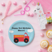 "普通消防車"のパーソナライズな紙皿 ペーパープレート (パーティー)