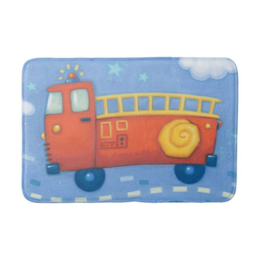 普通消防車 バスマット (正面)