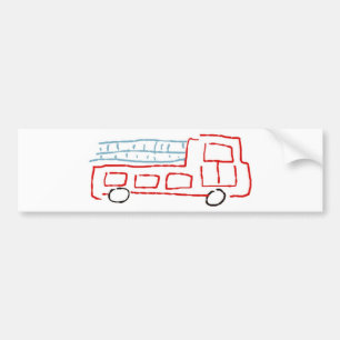 普通消防車 バンパーステッカー
