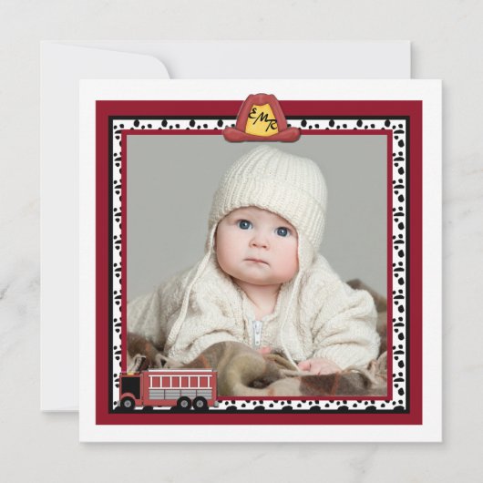 普通消防車-写真の誕生の発表 案内状 (正面)