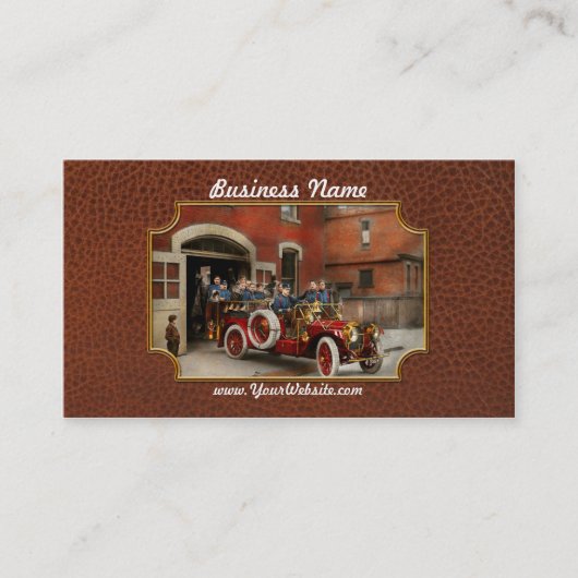 普通消防車-飛んでいるな艦隊1911年 名刺 (正面)