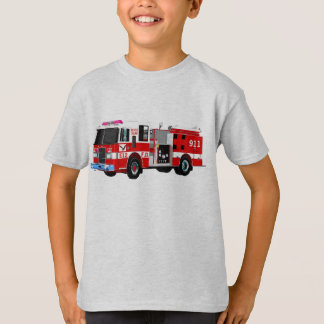 普通消防車 Tシャツ