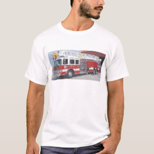 普通消防車 Tシャツ