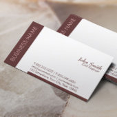 普通茶色の土木技術者の名刺 名刺