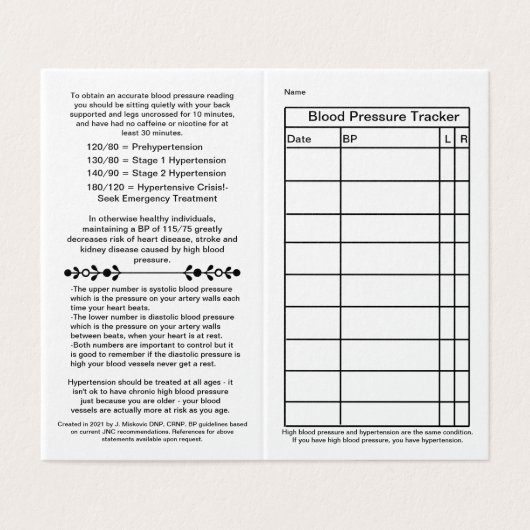 普通血圧財布カード2021 名刺 (外部フラット)