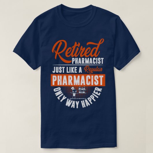 普通退職したの薬剤師と同じように薬剤師 Tシャツ (デザイン正面)