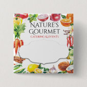 普遍的なフルーツ野菜の組合せの食料調達の名前入りの記章 缶バッジ (正面)