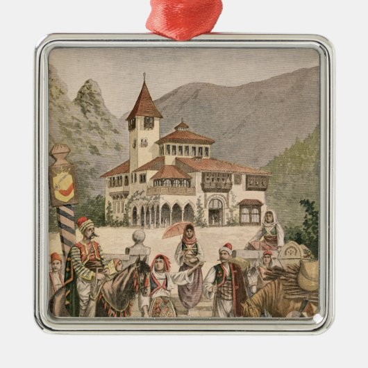 普遍的な展覧会のボスニアのパビリオン メタルオーナメント (正面)