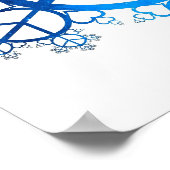 普遍的な平和と愛フラクタル ポスター (角)