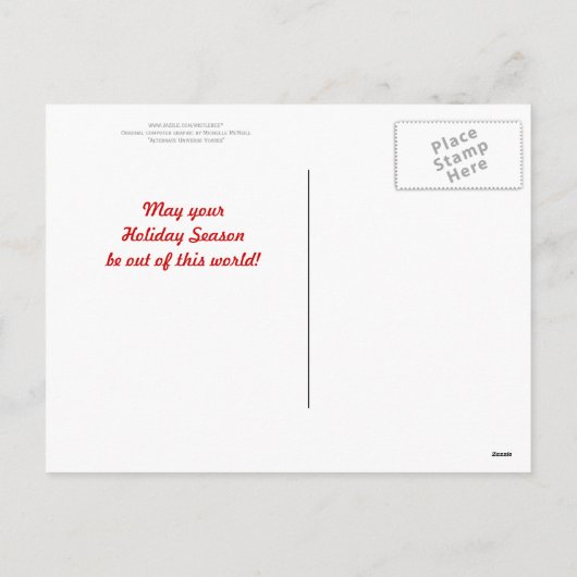 普遍的な平和及び愛休日の挨拶 シーズンポストカード (裏面)