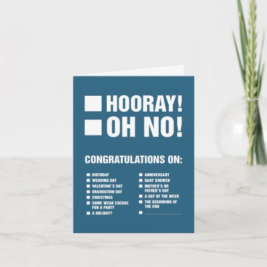 普遍的な挨拶状(ゾンビと) カード (正面)