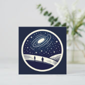 普遍的な瞑想毛布ミニマリスト宇宙 招待状 (スタンド正面)
