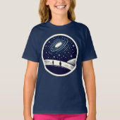 普遍的な瞑想毛布ミニマリスト宇宙 Tシャツ (正面)