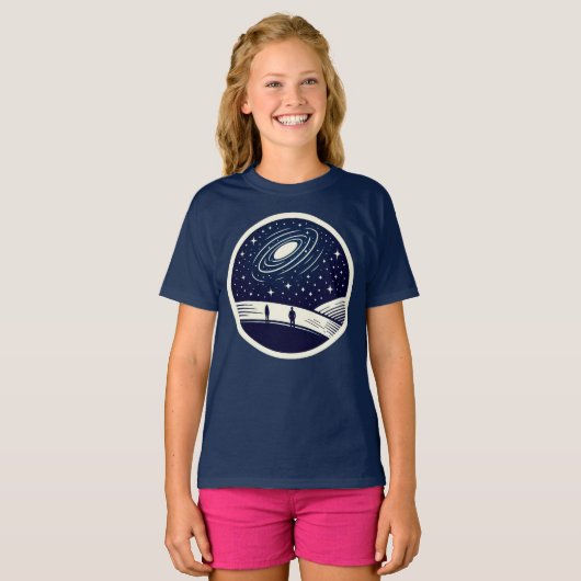 普遍的な瞑想毛布ミニマリスト宇宙 Tシャツ (正面フル)