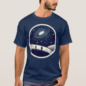 普遍的な瞑想毛布ミニマリスト宇宙 Tシャツ (正面)