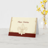 普遍的な紋章のハッピーバースデーカード カード (黄色い花)