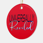 普遍的に称賛された – 皮肉なユーモアのおもしろいことわざ セラミックオーナメント (左)