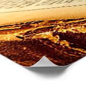 景勝地エレガント景を特徴とする装飾卵 ポスター (角)