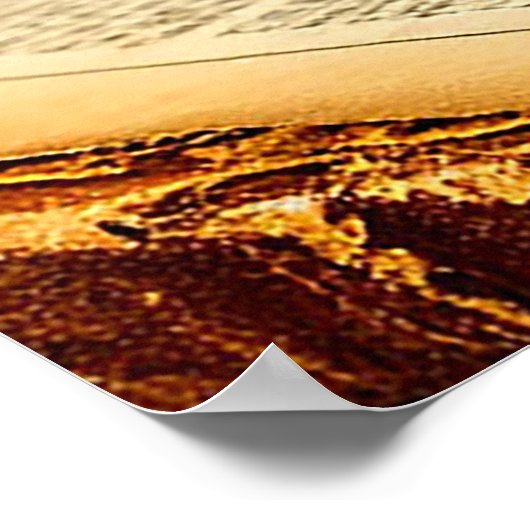 景勝地エレガント景を特徴とする装飾卵 ポスター (角)