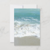 景勝地ハートの砂ビーチテーブル番号 招待状 (裏面)