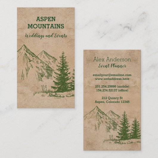 景勝山脈の名刺 名刺 (正面/裏面)