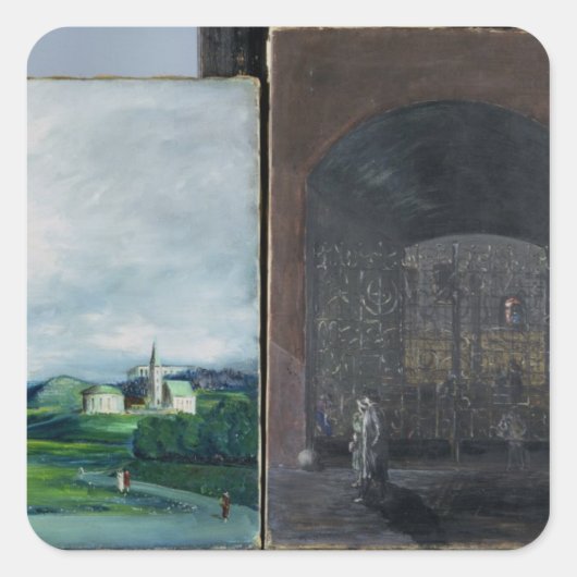 景色および通り場面 スクエアシール (正面)