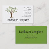 景色か木のサービス業カード 名刺 (正面/裏面)