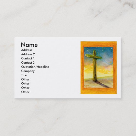 景色のキリスト教の十字 名刺 (正面)