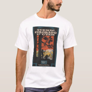 景色のコロラド州及びユタ旅行ポスター Tシャツ
