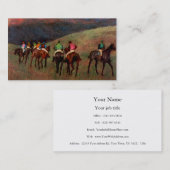 景色のジョッキーの馬の芸術の競馬馬はガスを抜きます 名刺 (正面/裏面)