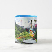 景色のハイウェーのマグ マグカップ (中央)