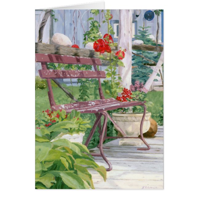 景色のベンチ (正面)