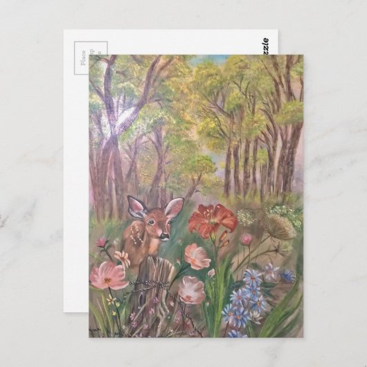 景色のペンキの絵画手の芸術の自然 ポストカード (正面/裏面)