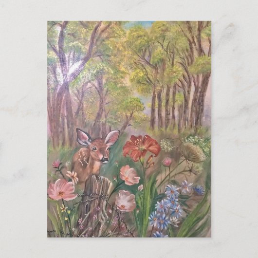 景色のペンキの絵画手の芸術の自然 ポストカード (正面)