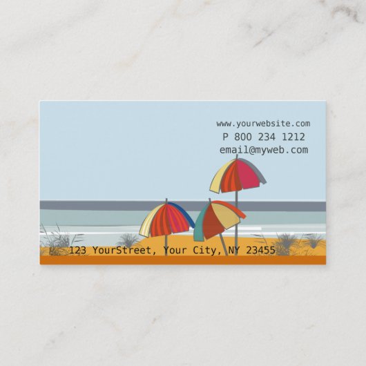 景色のボートのヨットの海の休暇旅行 名刺 (裏面)