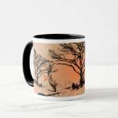 景色のマグの野生の赤い凧 マグカップ (正面左)