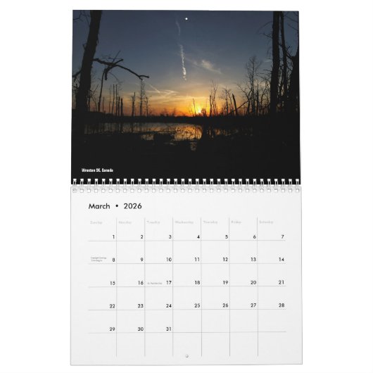 景色の写真撮影のコレクション カレンダー (3月 2026)